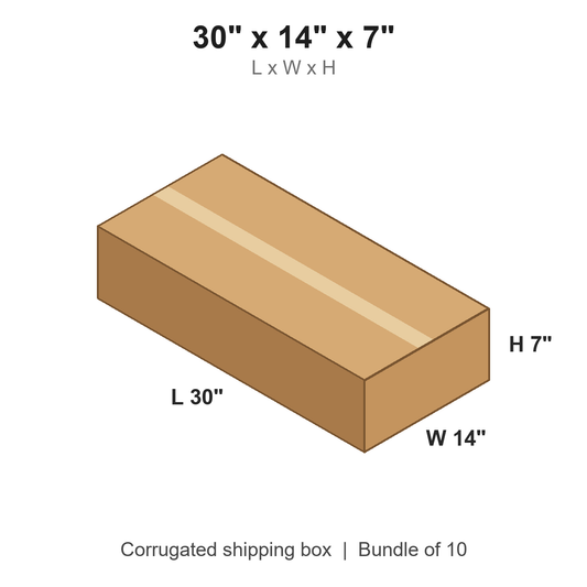 30 x 14 x 7 in corrugated shipping box