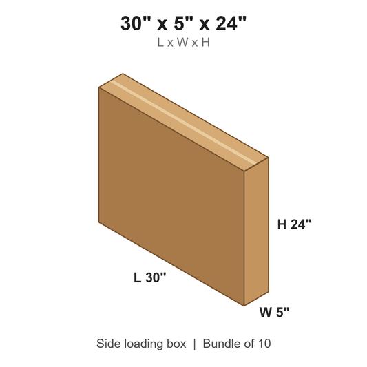 30x5x24 Side Loading Boxes