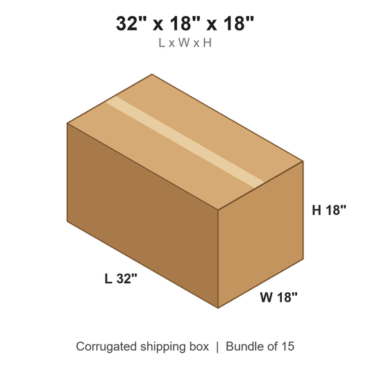 32 x 18 x 18 in corrugated shipping box