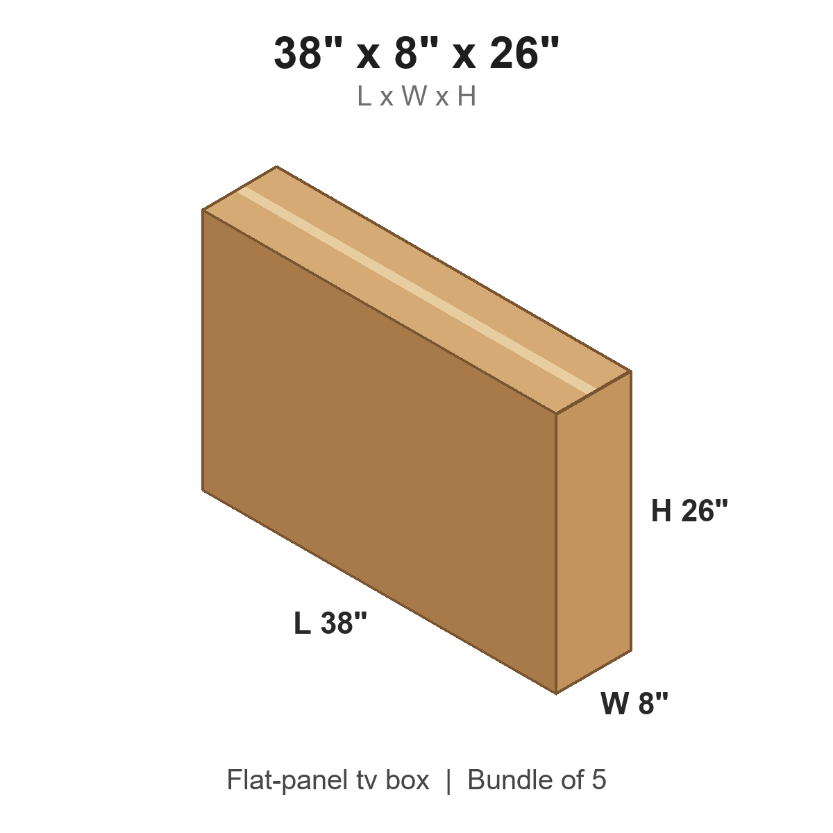 38x8x26 Flat-Panel TV Box