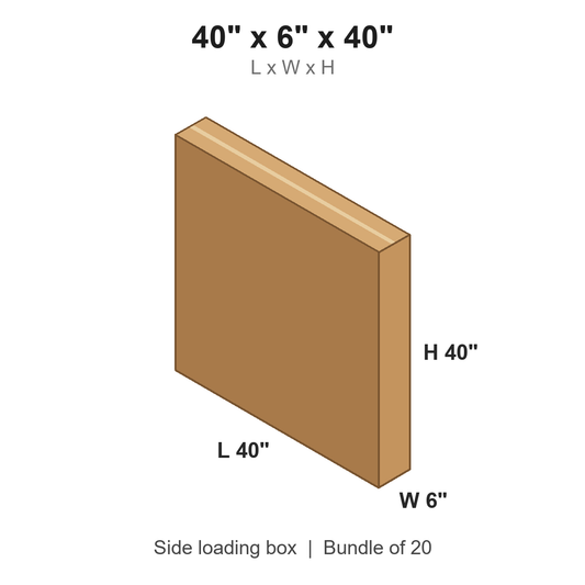 40x6x40 Side Loading Boxes