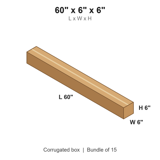 60x6x6 Long Corrugated Boxes