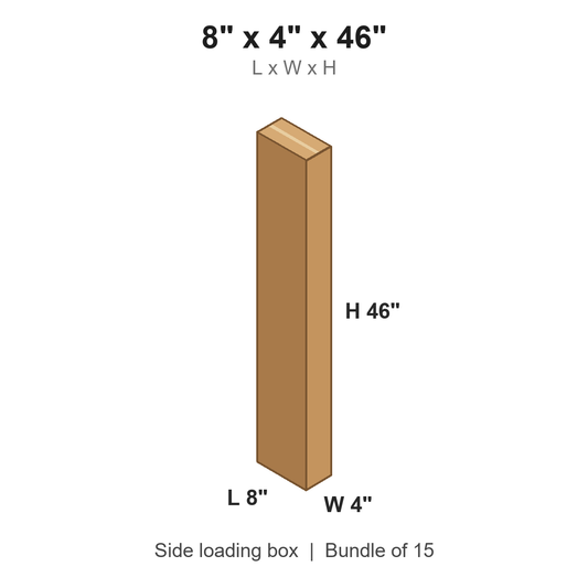8x4x46 Side Loading Boxes