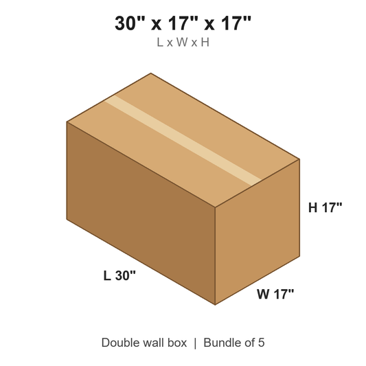 30x17x17 Double Wall Corrugated Boxes