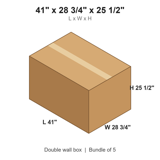 41x28.75x25.5 Double Wall Corrugated Boxes