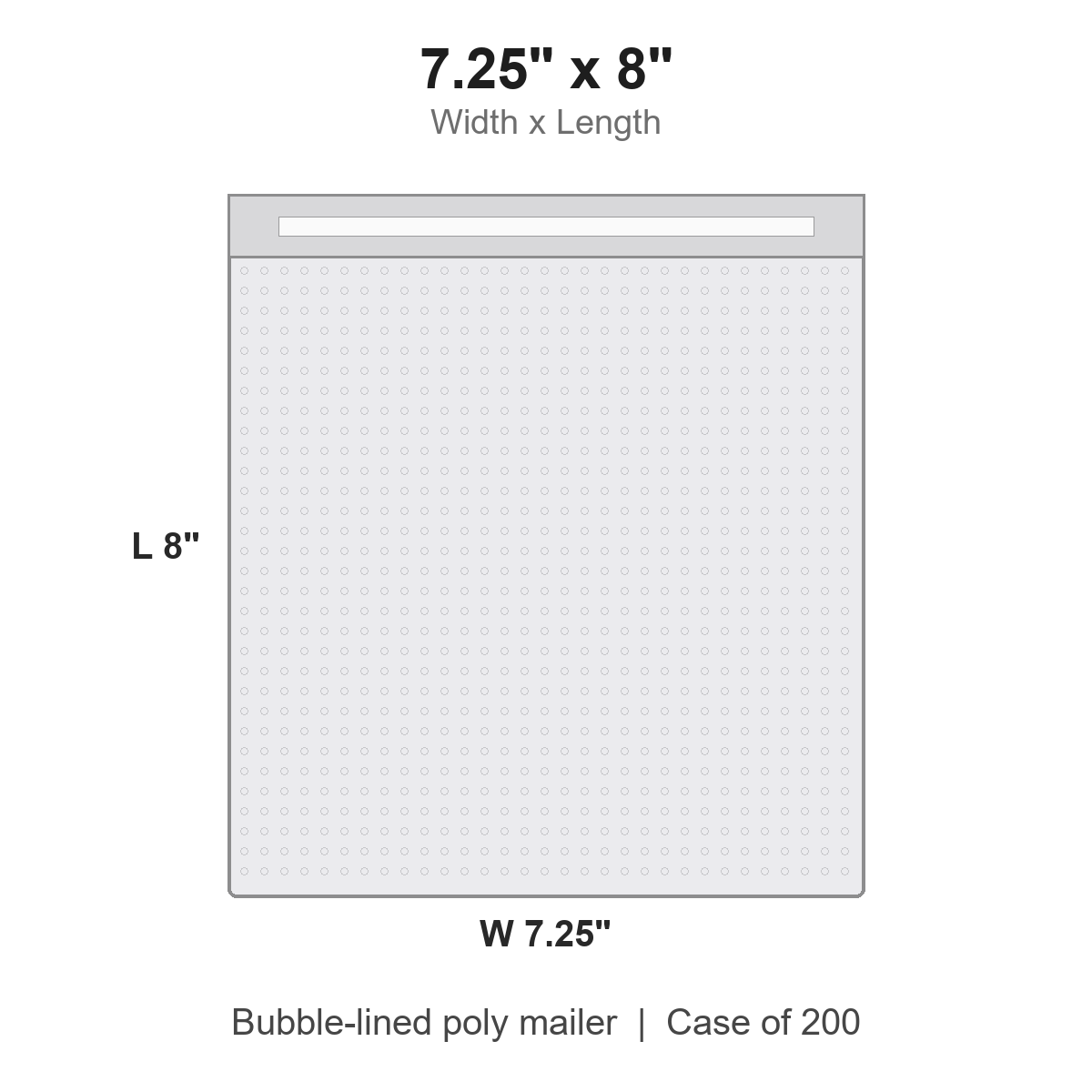 7.25" x 8" Bubble-Lined Poly Mailers