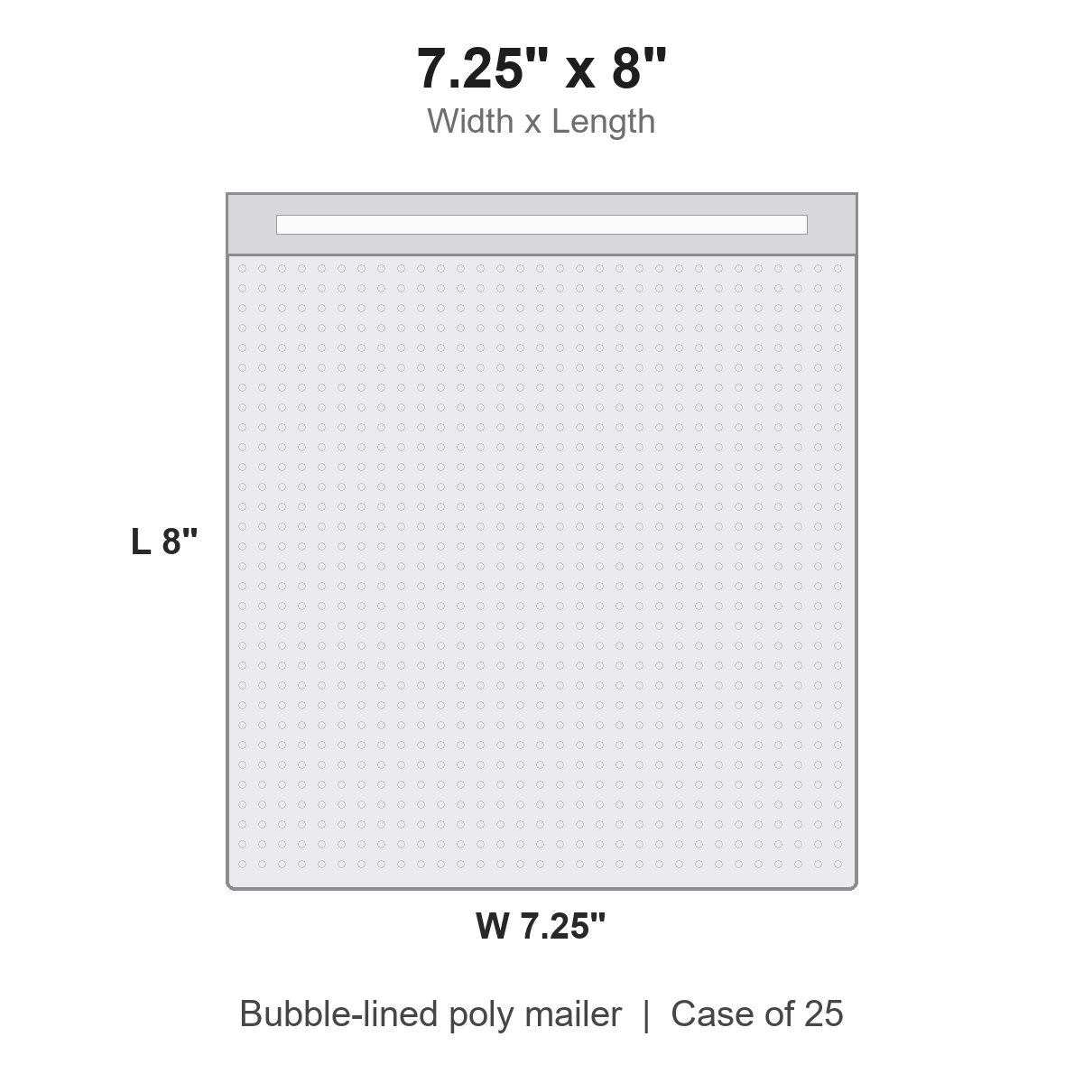 7.25" x 8" Bubble-Lined Poly Mailers