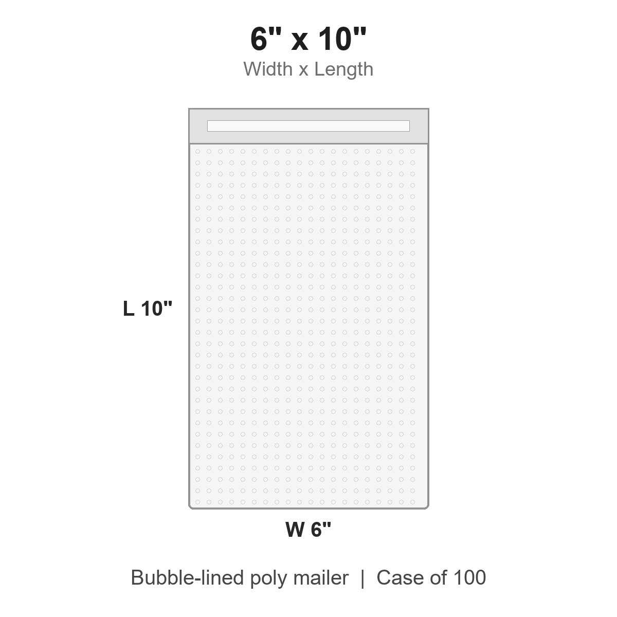 6" x 10" White Bubble-Lined Poly Mailers