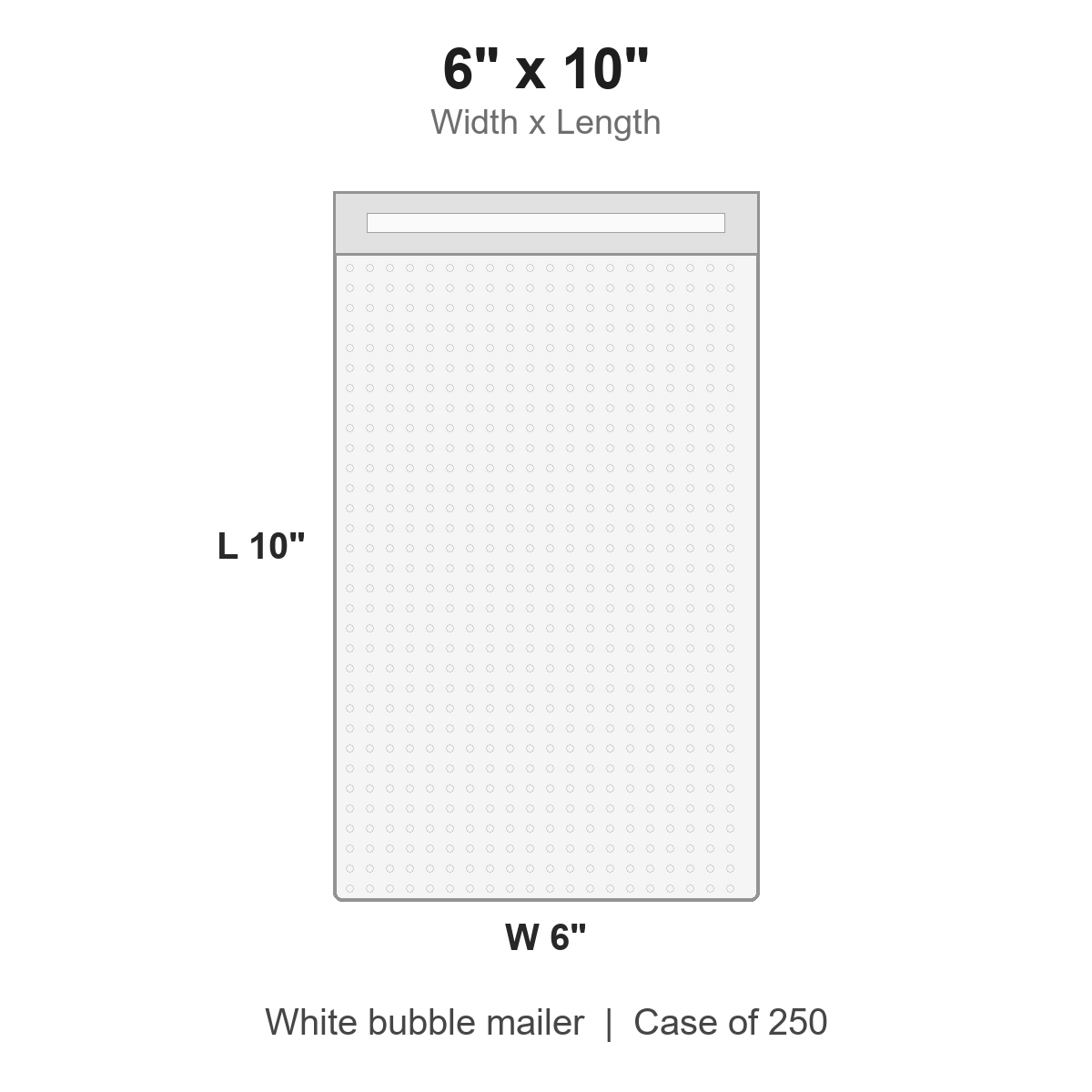 6" x 10" #0 Self-Seal White Bubble Mailers