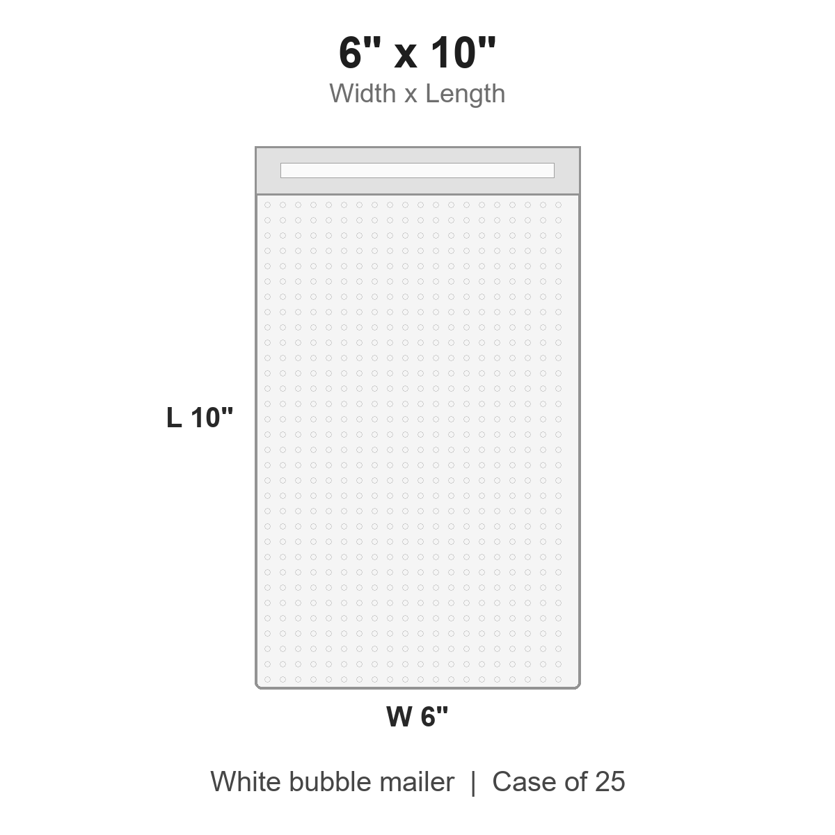 6" x 10" #0 Self-Seal White Bubble Mailers