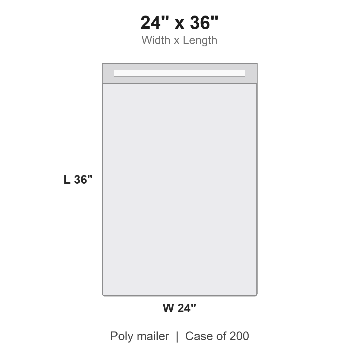 24" x 36" Poly Mailers with Tear Strip