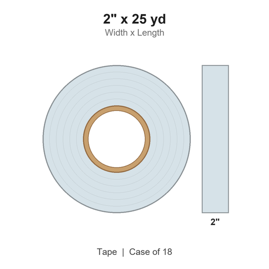 2" x 25 yd Crystal Clear Tape