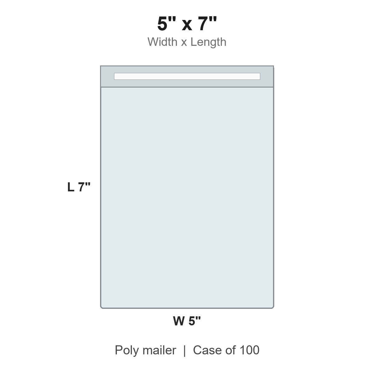5" x 7" Clear Poly Mailers Clear View