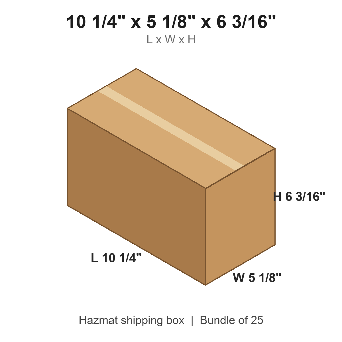 10.25x5.125x6.1875 Quart Paint Can Boxes