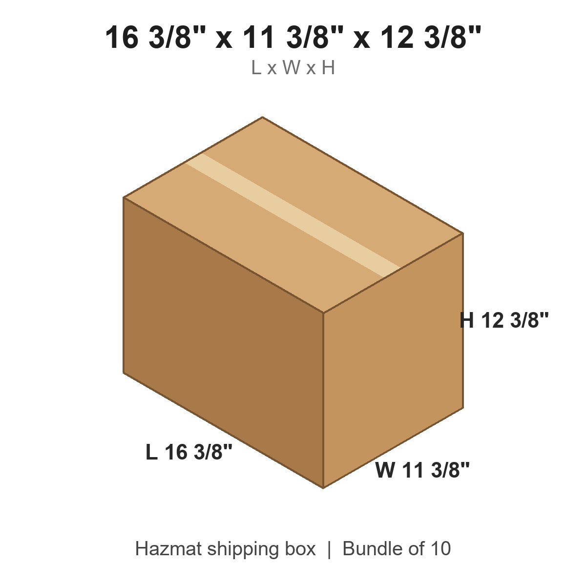 16.375x11.375x12.375 Gallon F-Style Paint Can Boxes