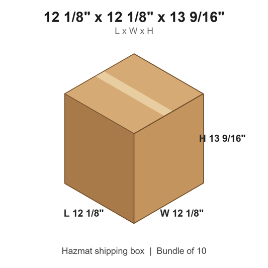 12.125x12.125x13.5625 Gallon Metal Pail Haz Mat Boxes