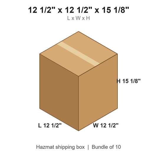 12.5x12.5x15.125 Gallon Plastic Pail Haz Mat Boxes