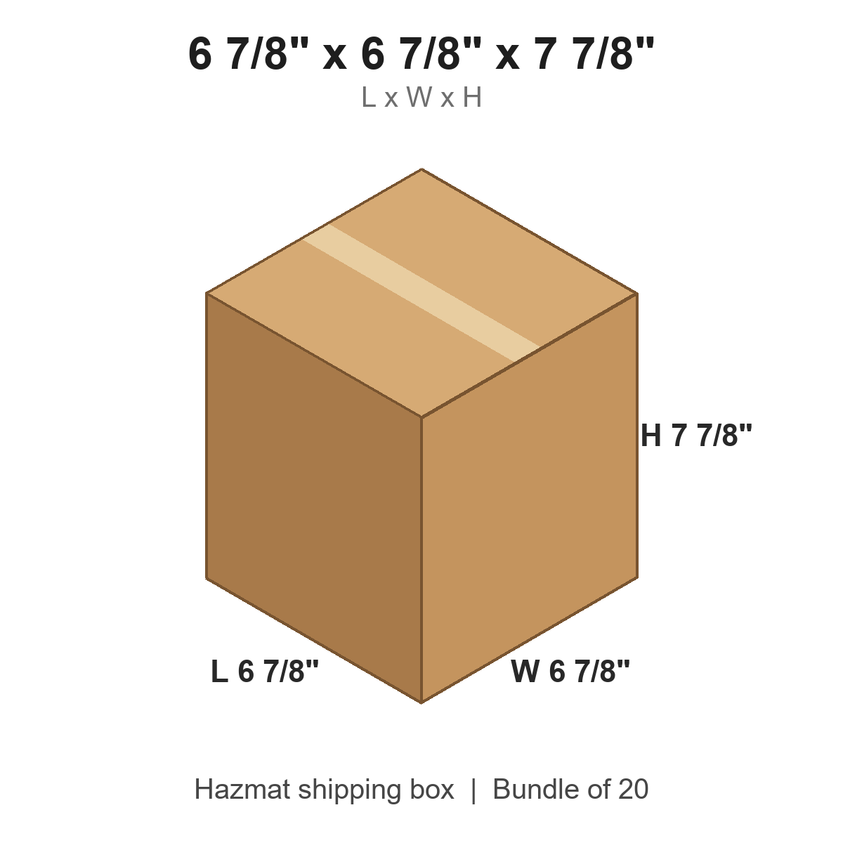 6.875x6.875x7.875 Gallon Haz Mat Boxes