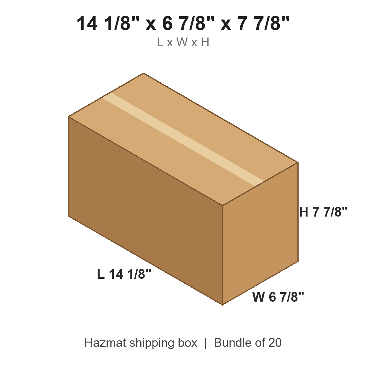 14.125x6.875x7.875 Gallon Haz Mat Boxes