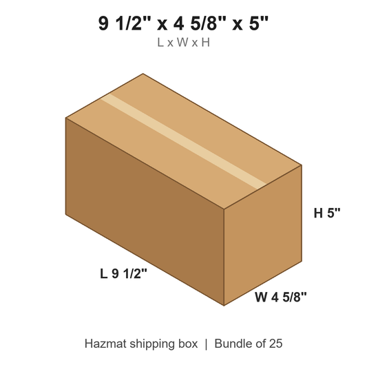 9.5x4.625x5 Quart Haz Mat Boxes
