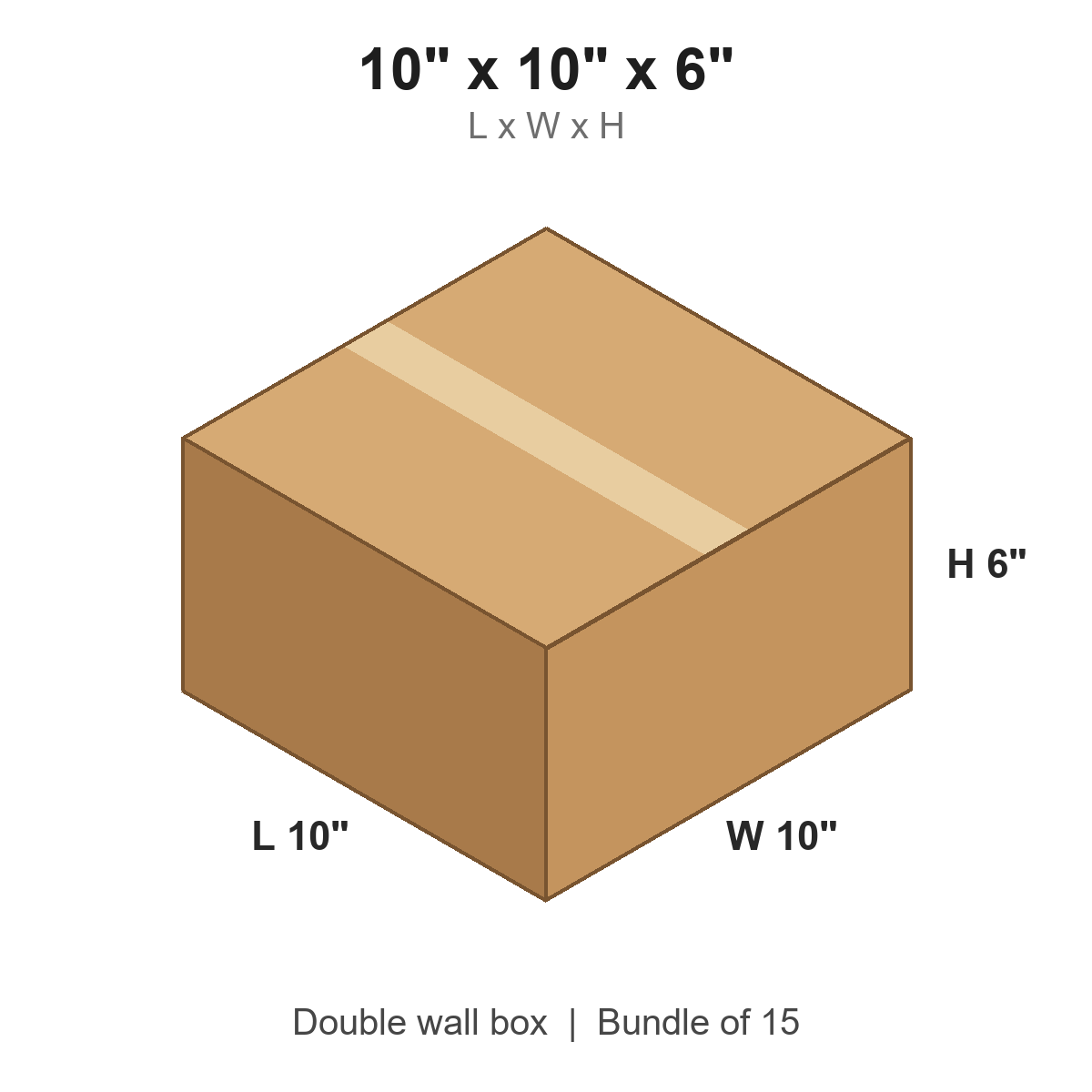 10x10x6 Double Wall Boxes