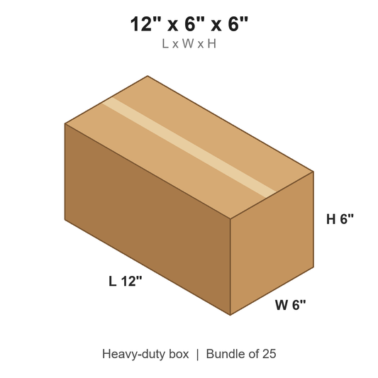 12x6x6 Heavy-Duty Boxes