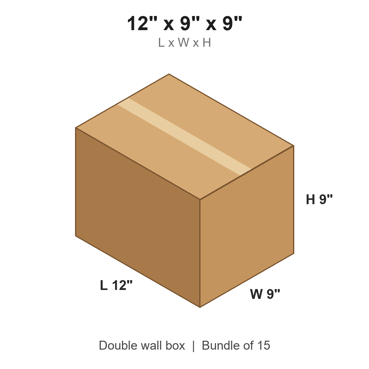 12x9x9 Double Wall Boxes