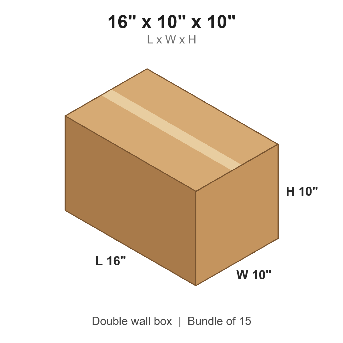 16x10x10 Double Wall Boxes