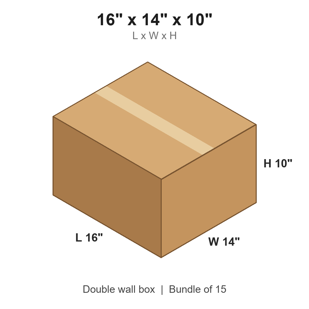 16x14x10 Double Wall Boxes