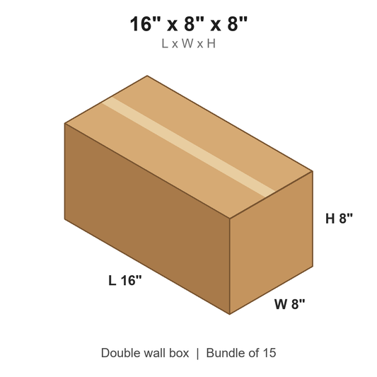 16x8x8 Double Wall Boxes