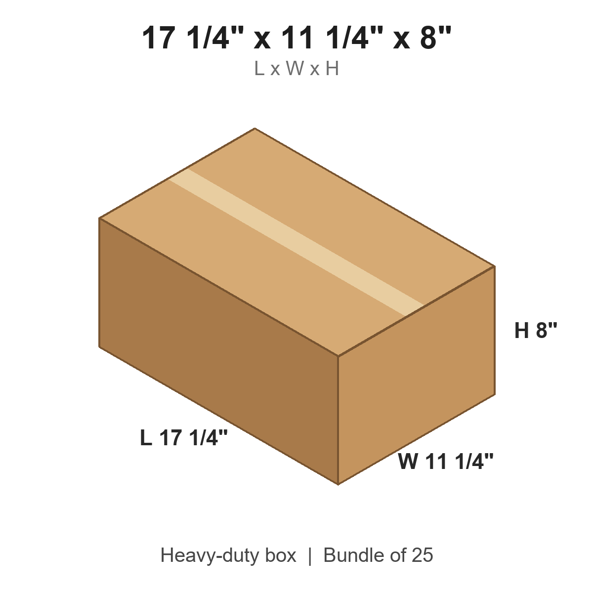17.25x11.25x8 Heavy-Duty Boxes