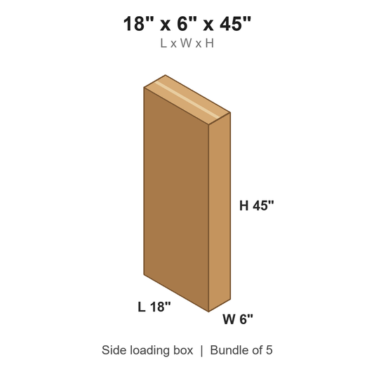 18x6x45 Side Loading Boxes