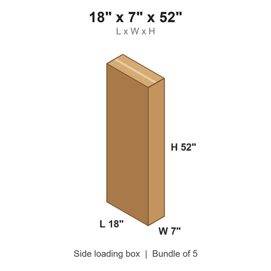18x7x52 Side Loading Boxes