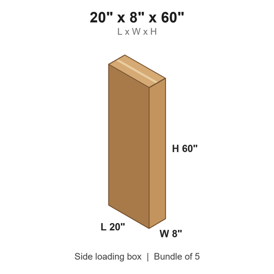 20x8x60 Side Loading Boxes