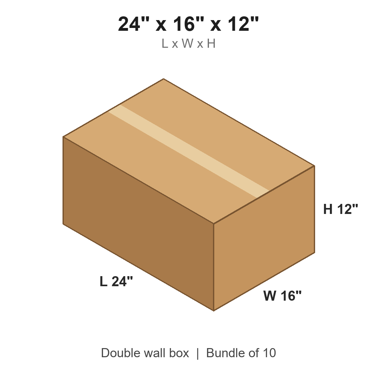 24x16x12 Double Wall Boxes