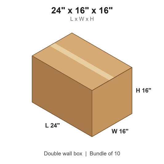 24x16x16 Double Wall Boxes