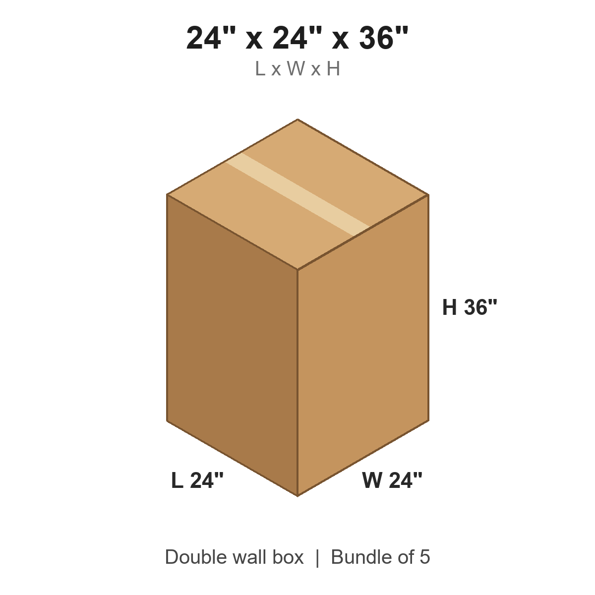24x24x36 Double Wall Boxes