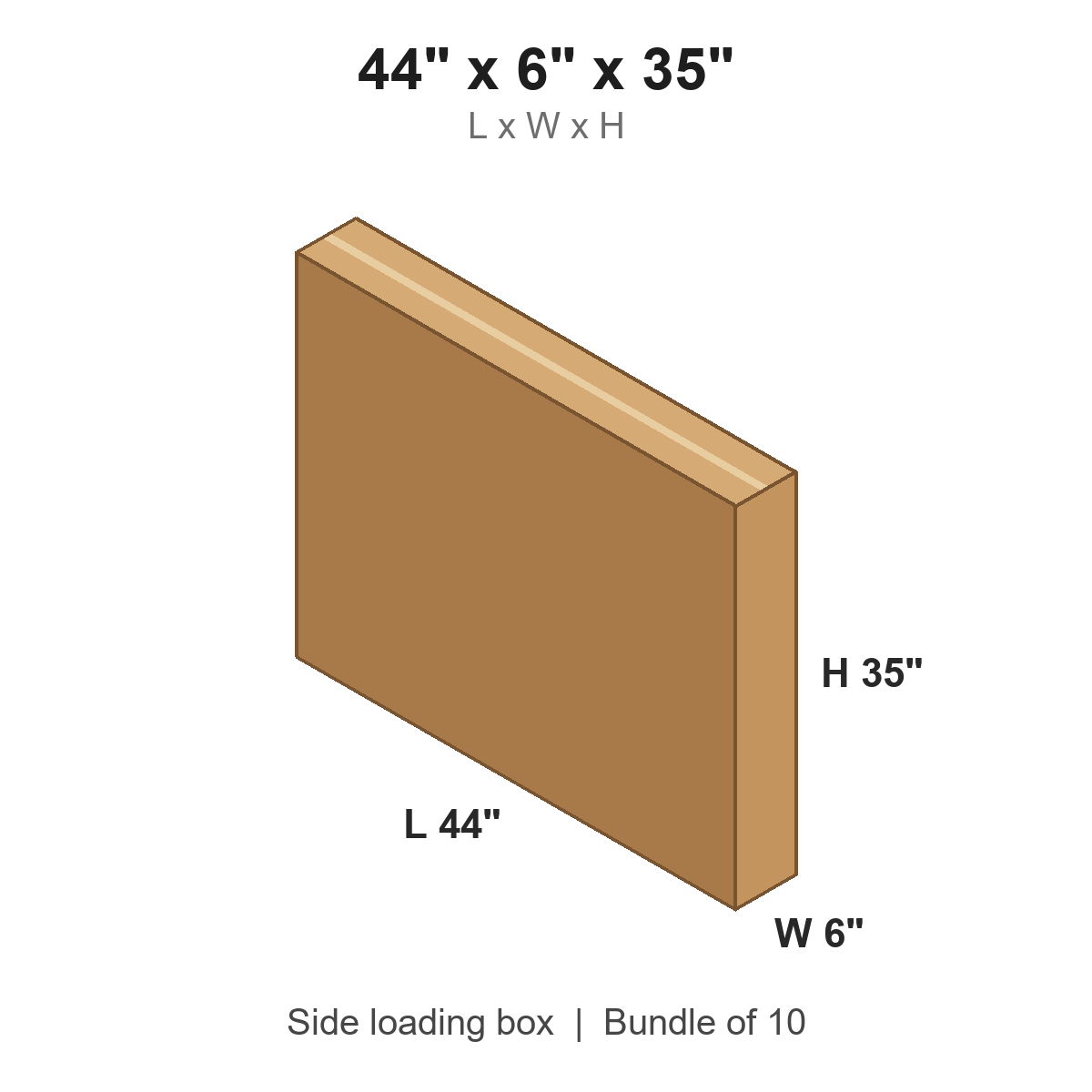 44x6x35 Side Loading Boxes