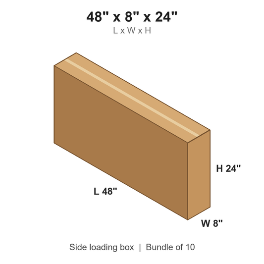 48x8x24 Side Loading Boxes