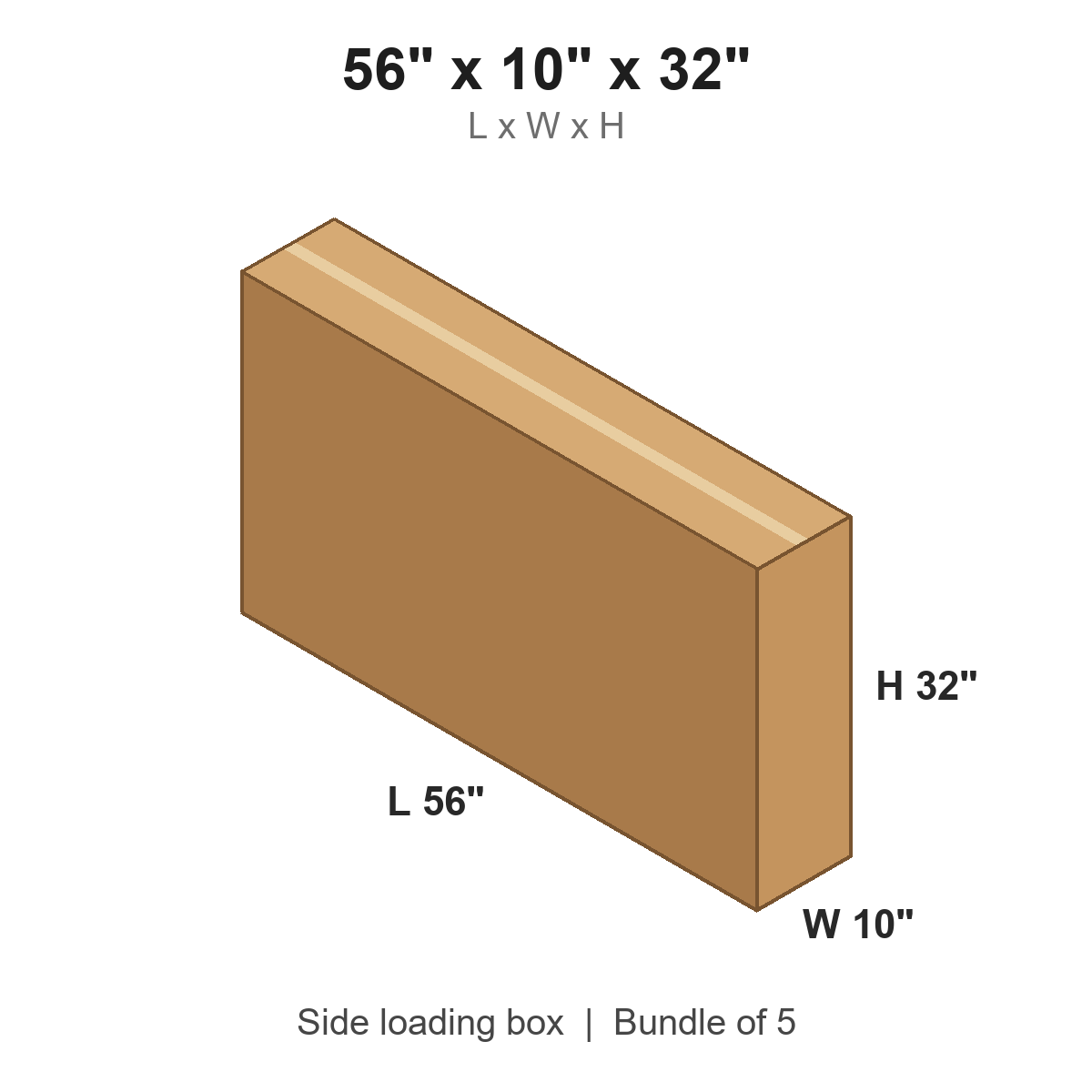 56x10x32 Side Loading Boxes