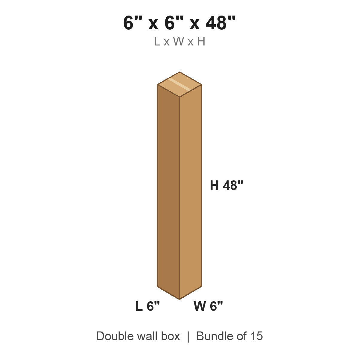 6x6x48 Double Wall Boxes