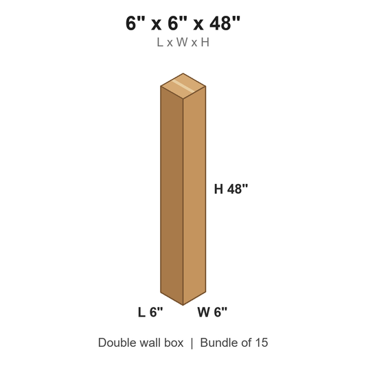 6x6x48 Double Wall Boxes