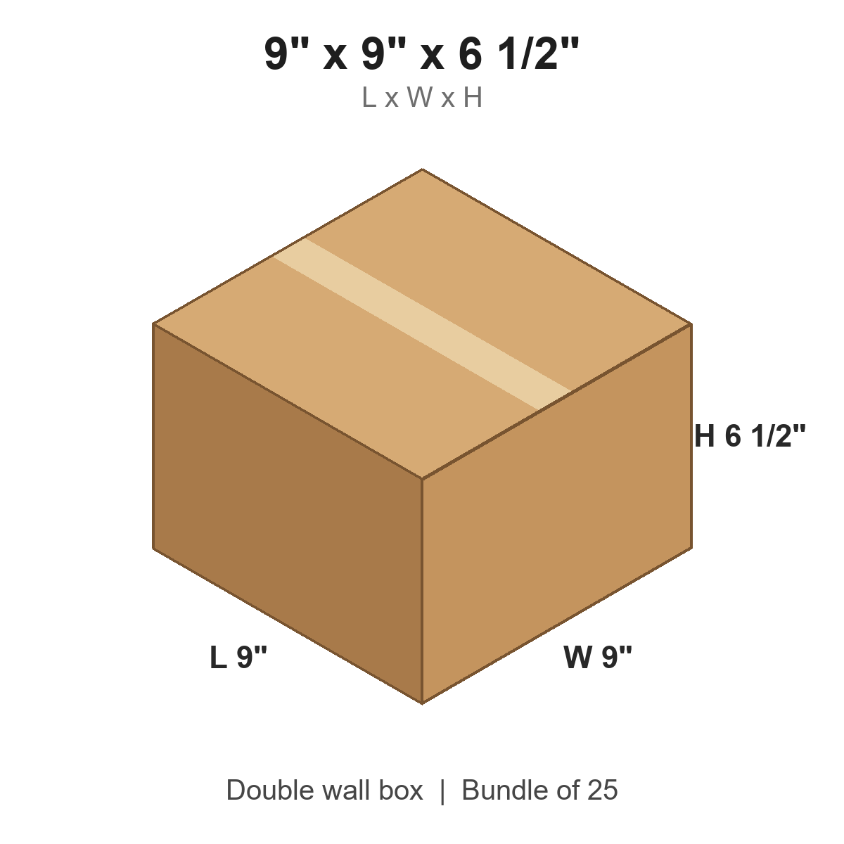 9x9x6.5 Double Wall Boxes