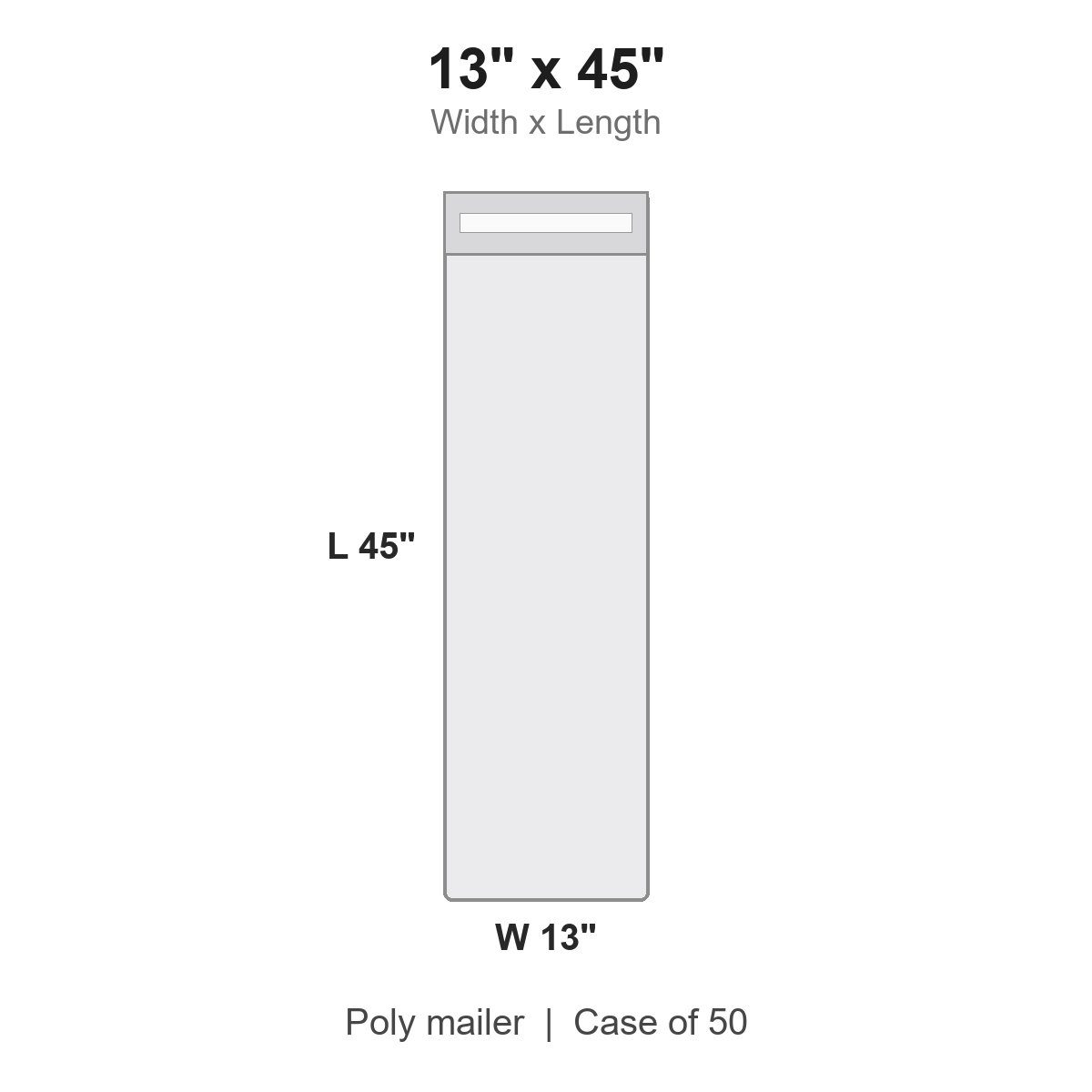 13" x 45" Poly Mailers