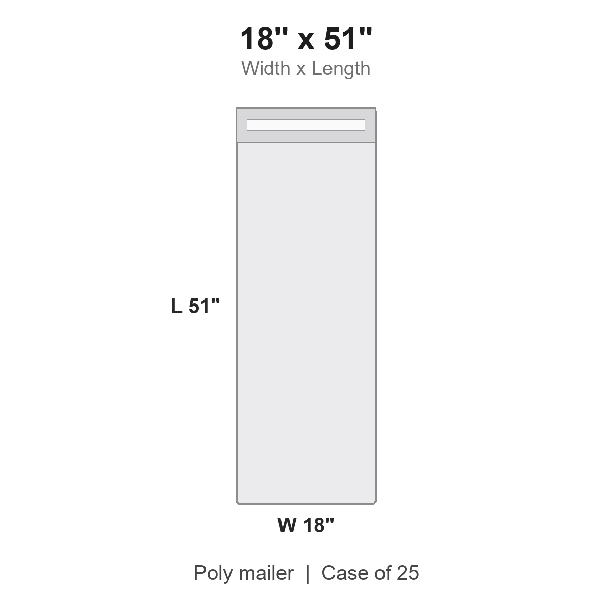 18" x 51" Poly Mailers