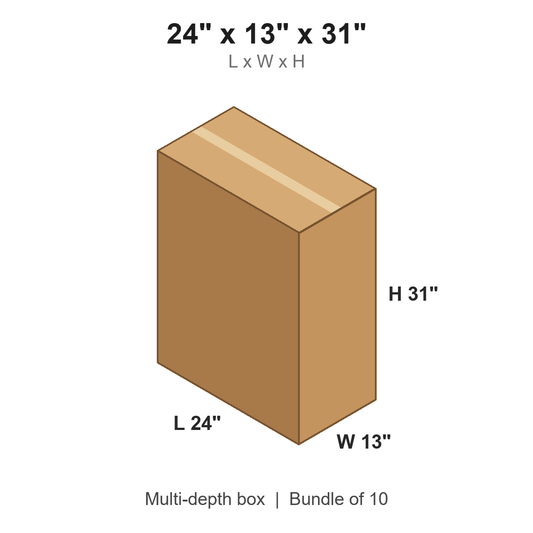 24x13x31 Multi-Depth Corrugated Boxes