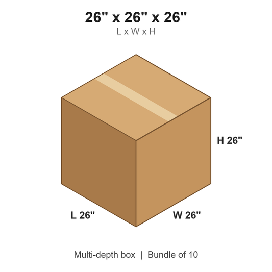 26x26x26 Heavy-Duty Multi-Depth Boxes