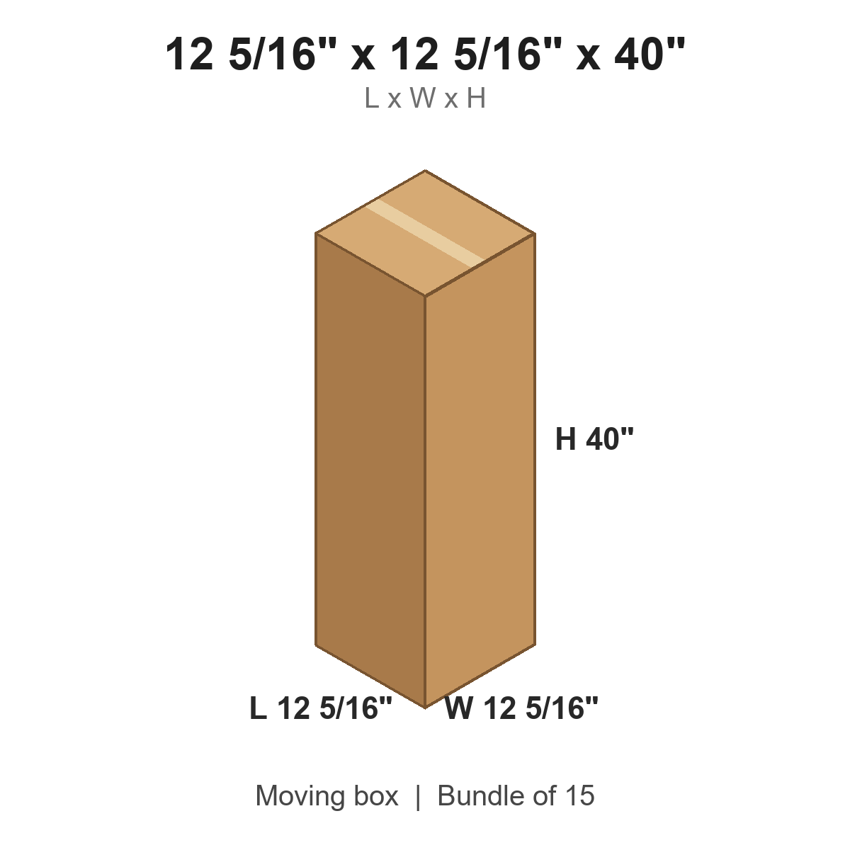 12.3125x12.3125x40 Outer Lamp Boxes