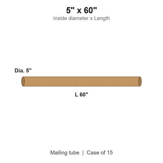 5" x 60" Kraft Mailing Tubes