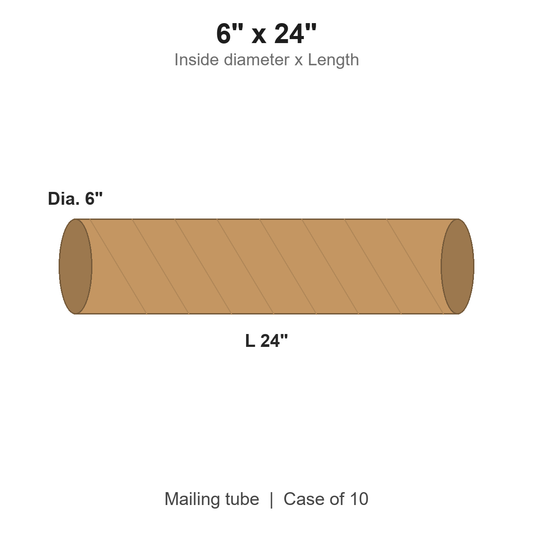 6" x 24" Kraft Mailing Tubes